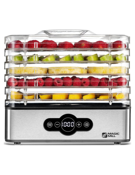 Deshidratadora de Alimentos Magic Mill MFD-5000 | 5 Bandejas de Acero Inoxidable Deshidratadora de Alimentos Magic Mill MFD-5000 | 5 Bandejas de Acero Inoxidable