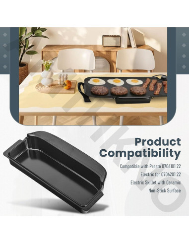 Bandeja de Goteo Reemplazo AMTHKNO para Plancha Eléctrica 22cm