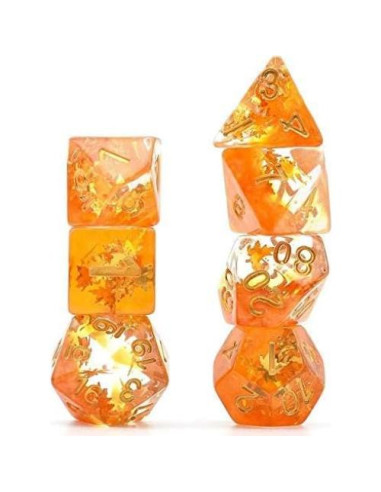 Dados DND Otoño YiMeng 7 Piezas para Juegos de Rol