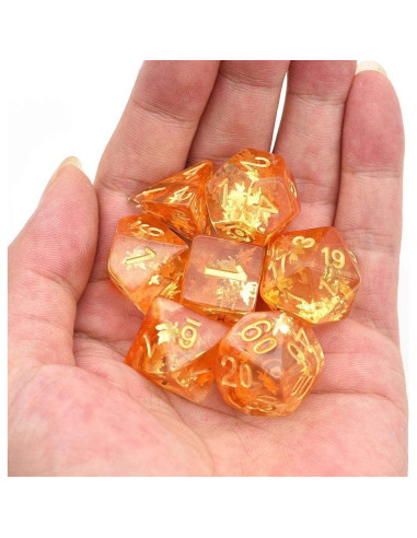 Dados DND Otoño YiMeng 7 Piezas para Juegos de Rol