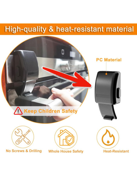 Cerradura de Seguridad para Horno PILISPARK 2 Pcs Niños Cerradura de Seguridad para Horno PILISPARK 2 Pcs Niños