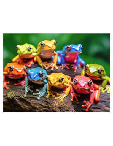 Rompecabezas 1000 Piezas Cross & Glory Rainbow Ribbit