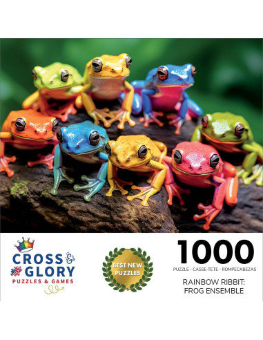 Rompecabezas 1000 Piezas Cross & Glory Rainbow Ribbit