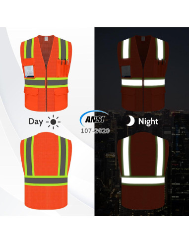 Chaleco de Seguridad Naranja Uno Mejor XL Reflectante