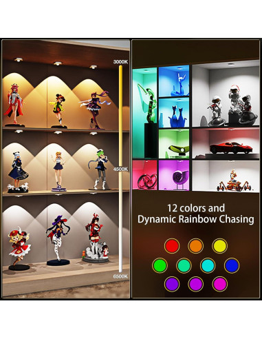 Luces Puck LED Recargables MEKKLEON 5 Paquetes RGB Control Remoto