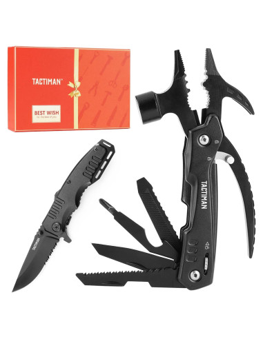 Multiherramienta 12 en 1 TACTIMAN con Cuchillo Táctico