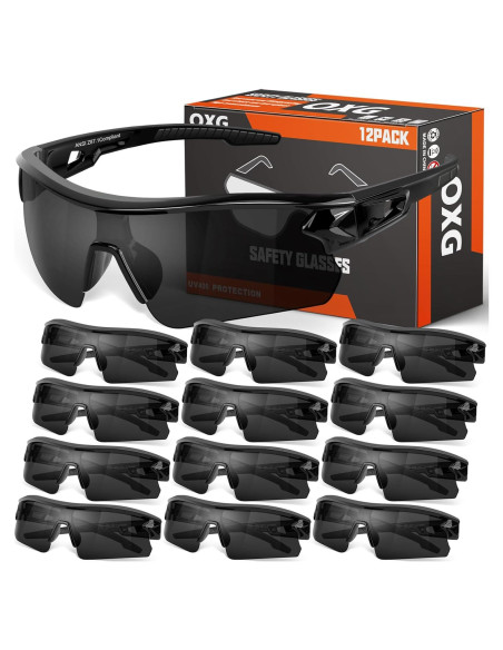 Paquete de 12 Gafas de Seguridad OXG Unisex ANSI Z87.1 Paquete de 12 Gafas de Seguridad OXG Unisex ANSI Z87.1