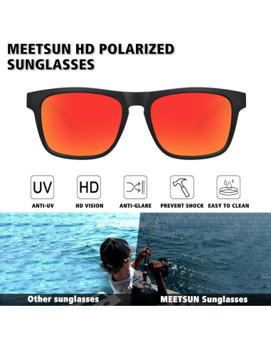 Gafas de sol polarizadas MEETSUN 3 en 1 UV400 para deportes