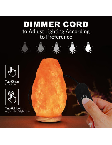 Lámpara de Sal del Himalaya WBM USB Táctil 2.7-3.6 kg