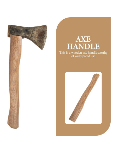 Mango de Hacha Healeved de Madera 38 cm para Camping Mango de Hacha Healeved de Madera 38 cm para Camping
