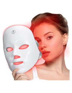 Máscara Facial de Luz Roja SUERBEATY Inalámbrica 7 Modos
