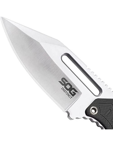 Cuchillo de hoja fija SOG Instinct 5.9" negro EDC con funda