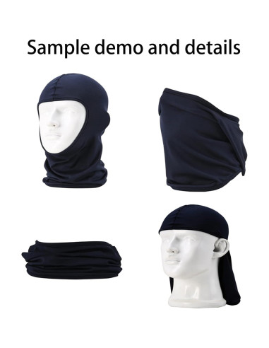 Paquete de 5 Mascarillas Balaclava Hombre UV Azul Cielo