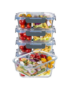 Contenedores de Almacenamiento de Vidrio MFY 5 Piezas 1.06L