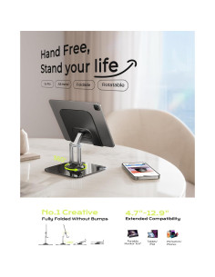 Soporte ajustable para iPad LISEN 2023 360 negro 2