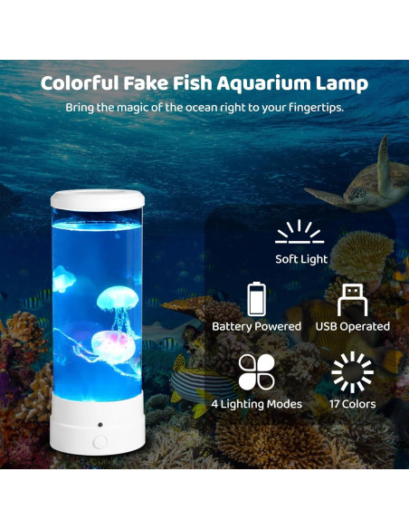 Lámpara Acuario LED Lnrueg 30.99x11.94cm 4 Modos 17 Colores Lámpara Acuario LED Lnrueg 30.99x11.94cm 4 Modos 17 Colores