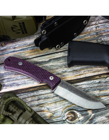 Cuchillo Táctico BPS Beta D2 con Mango de Micarta y Funda