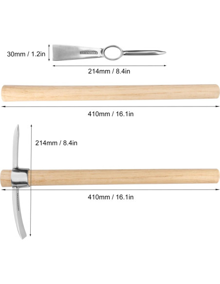 Pico de Jardín GENHAKON 40 cm Acero Inoxidable 2 Pcs Pico de Jardín GENHAKON 40 cm Acero Inoxidable 2 Pcs