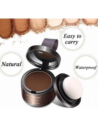 Polvo Sombra para Cabello Maycheer 28g Marrón Claro