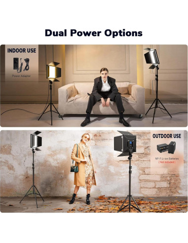 D50 Luz LED Bi-Color Dazzne 45W 39.12cm Control Remoto