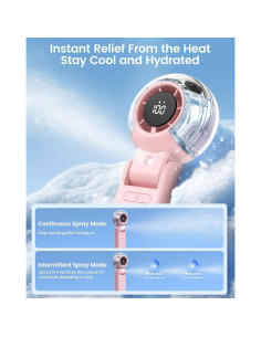 Ventilador Portátil TriPole con Nebulización y Pantalla LED 2