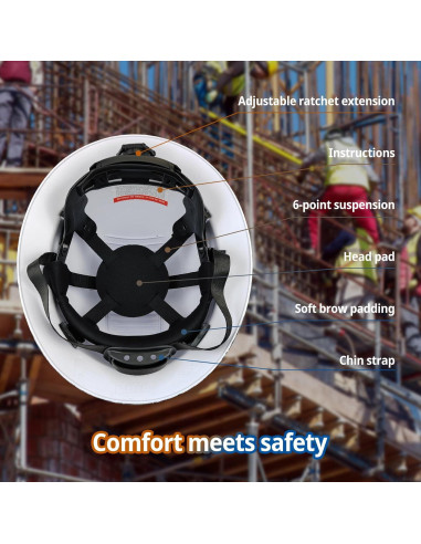 Casco de Seguridad TOKISHI X002 Brim Completo HDPE