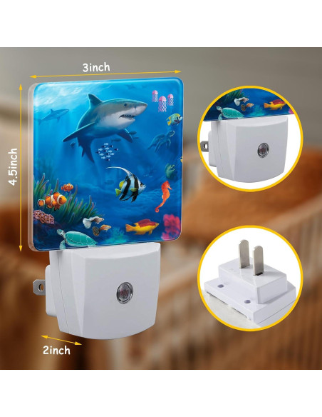 Luz Nocturna LED Neidius Mundo Submarino Tropical 11.4cm Luz Nocturna LED Neidius Mundo Submarino Tropical 11.4cm