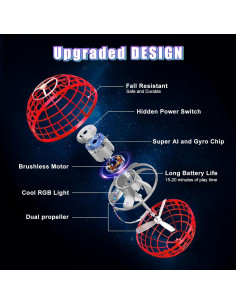 Drone Mini Volador XINHOME TSM006 Rojo Control Remoto 2