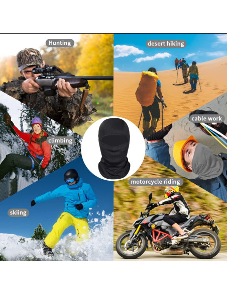 Máscara Balaclava Achiou UV para Esquí y Motocicleta Máscara Balaclava Achiou UV para Esquí y Motocicleta