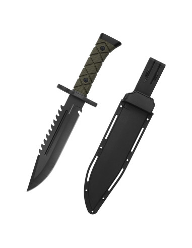 Cuchillo Táctico Leopcito 15" Acero Inoxidable con Funda