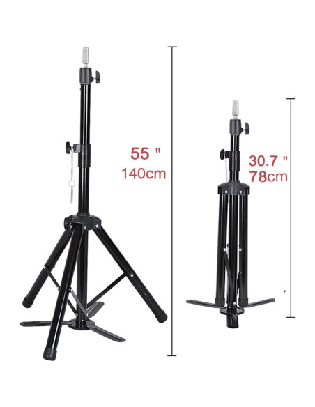 Soporte de Peluca Ajustable Xue Lang 55" Metal Reforzado Soporte de Peluca Ajustable Xue Lang 55" Metal Reforzado