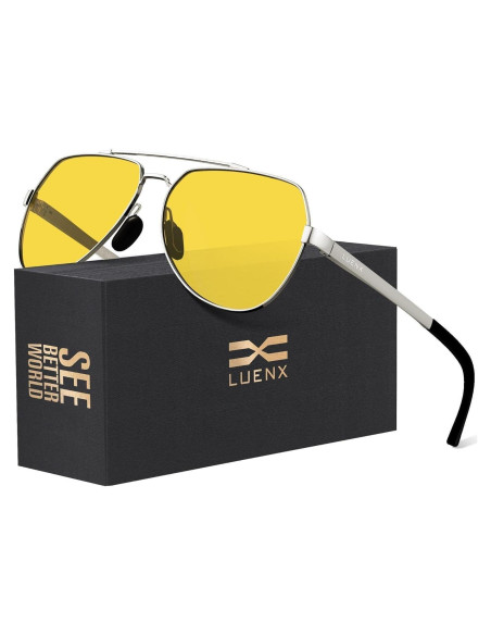 Gafas de sol LUENX Aviador Polarizadas UV400 Amarillo Gafas de sol LUENX Aviador Polarizadas UV400 Amarillo
