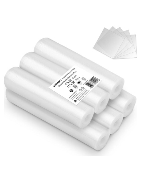 Rollo Sellador al Vacío Wevac 20m 8" y 11" Paquete 6 Rollo Sellador al Vacío Wevac 20m 8" y 11" Paquete 6