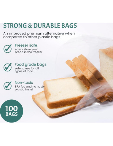 Bolsas Reutilizables para Pan FUNSTITUTION - 100 Unidades