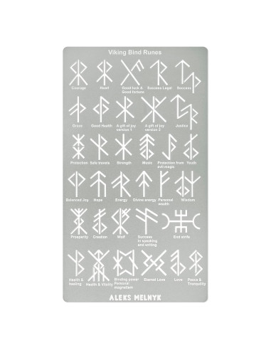 Plantilla de Metal Reutilizable Aleks Melnyk 4x7" para Pirógrafía