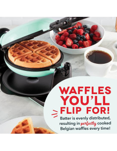 Máquina de Waffles Belgas DASH Aqua 16.5 cm Antiadherente 2