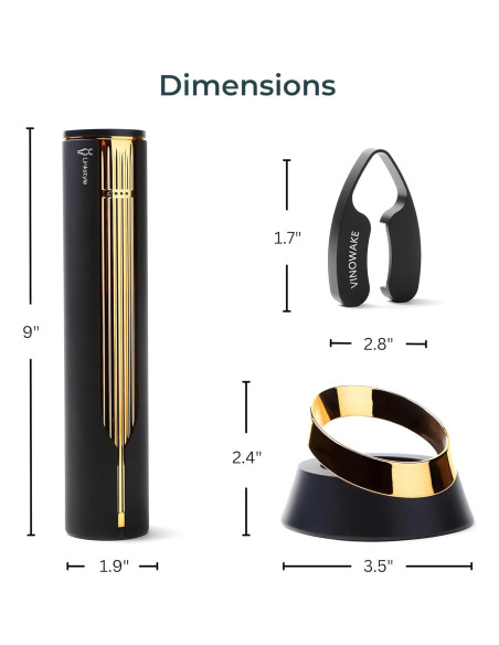 Sacacorchos Eléctrico LINKSTYLE Oro con Base Recargable Sacacorchos Eléctrico LINKSTYLE Oro con Base Recargable