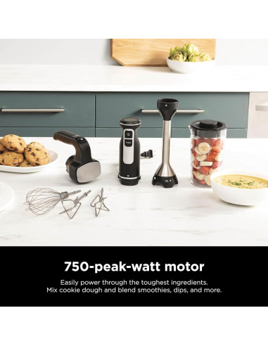Batidora de Mano Ninja CI101, 750W, 5 Velocidades, Negro