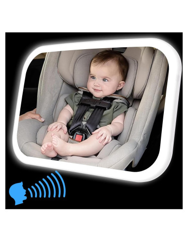 Espejo de Coche para Bebé LeeWent SK2303 con Luz USB