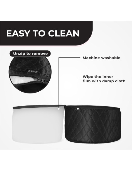 Gorro Térmico para Cabello SISWOW - Acondicionador Profundo Negro Gorro Térmico para Cabello SISWOW - Acondicionador Profundo Negro