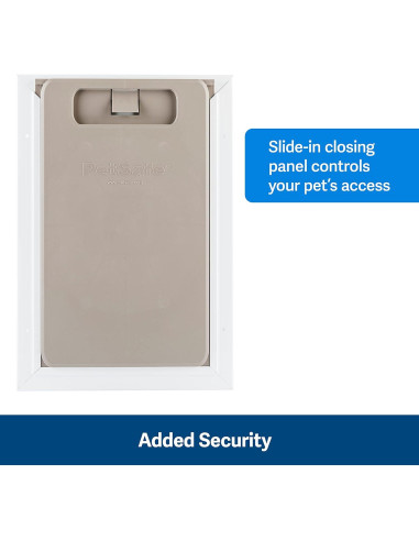 Puerta para Mascotas PetSafe Freedom Aluminio Mediana Blanca