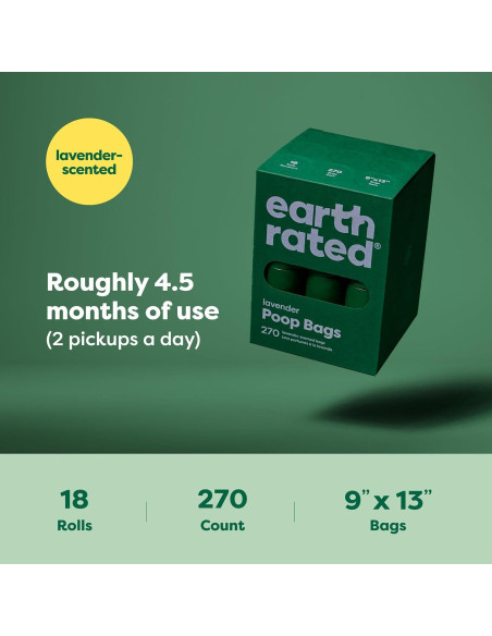 Bolsas de Excremento para Perros Earth Rated 270 Lavanda Bolsas de Excremento para Perros Earth Rated 270 Lavanda