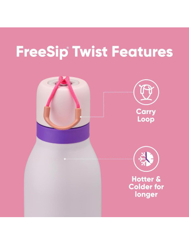 Botella de Agua Owala FreeSip Twist 0.71L Aislada Rosa/Púrpura