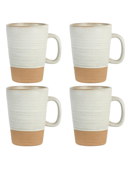 Juego de Tazas Gibson Elite 4 Piezas 500 ml Terracota Juego de Tazas Gibson Elite 4 Piezas 500 ml Terracota
