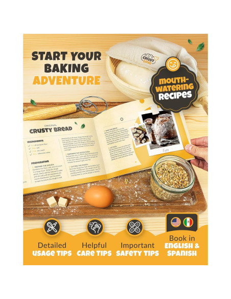 Horno Holandés Crustlove 5QT Hierro Fundido con Accesorios Horno Holandés Crustlove 5QT Hierro Fundido con Accesorios