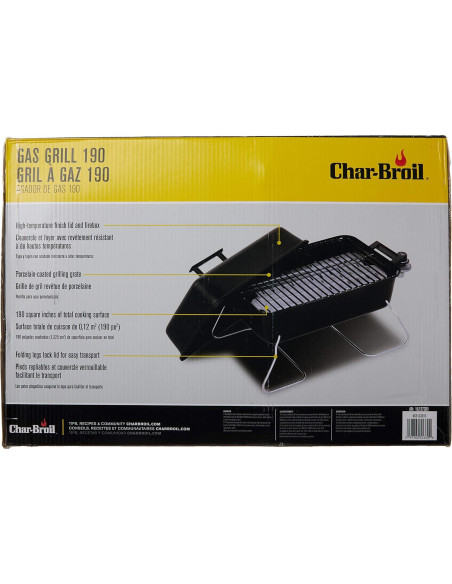 Parrilla Portátil Char-Broil de Gas 1 Quemador Acero Inoxidable Parrilla Portátil Char-Broil de Gas 1 Quemador Acero Inoxidable