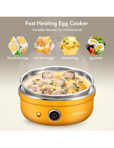 Hervidor de Huevos VOBAGA Eléctrico Amarillo 7 Huevos