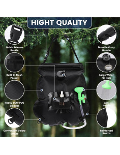 Bolsa de Ducha Solar Cljlixcy 20L Portátil para Camping 2