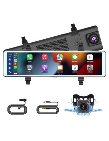 Cámara de tablero Hikity 11.26" con CarPlay y Bluetooth