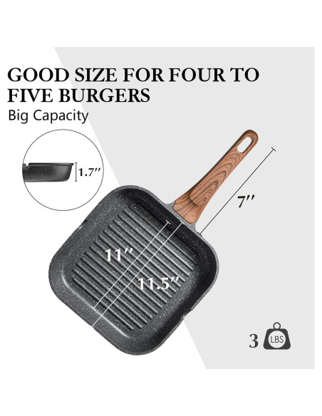 Sartén Grill SENSARTE 27.9 cm Antiadherente para Cocción Sartén Grill SENSARTE 27.9 cm Antiadherente para Cocción